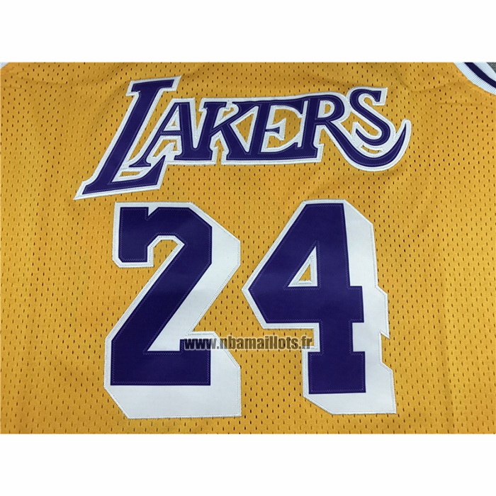 Maillot Los Angeles Lakers Kobe Bryant NO 24 Mitchell & Ness 2007-08 Jaune